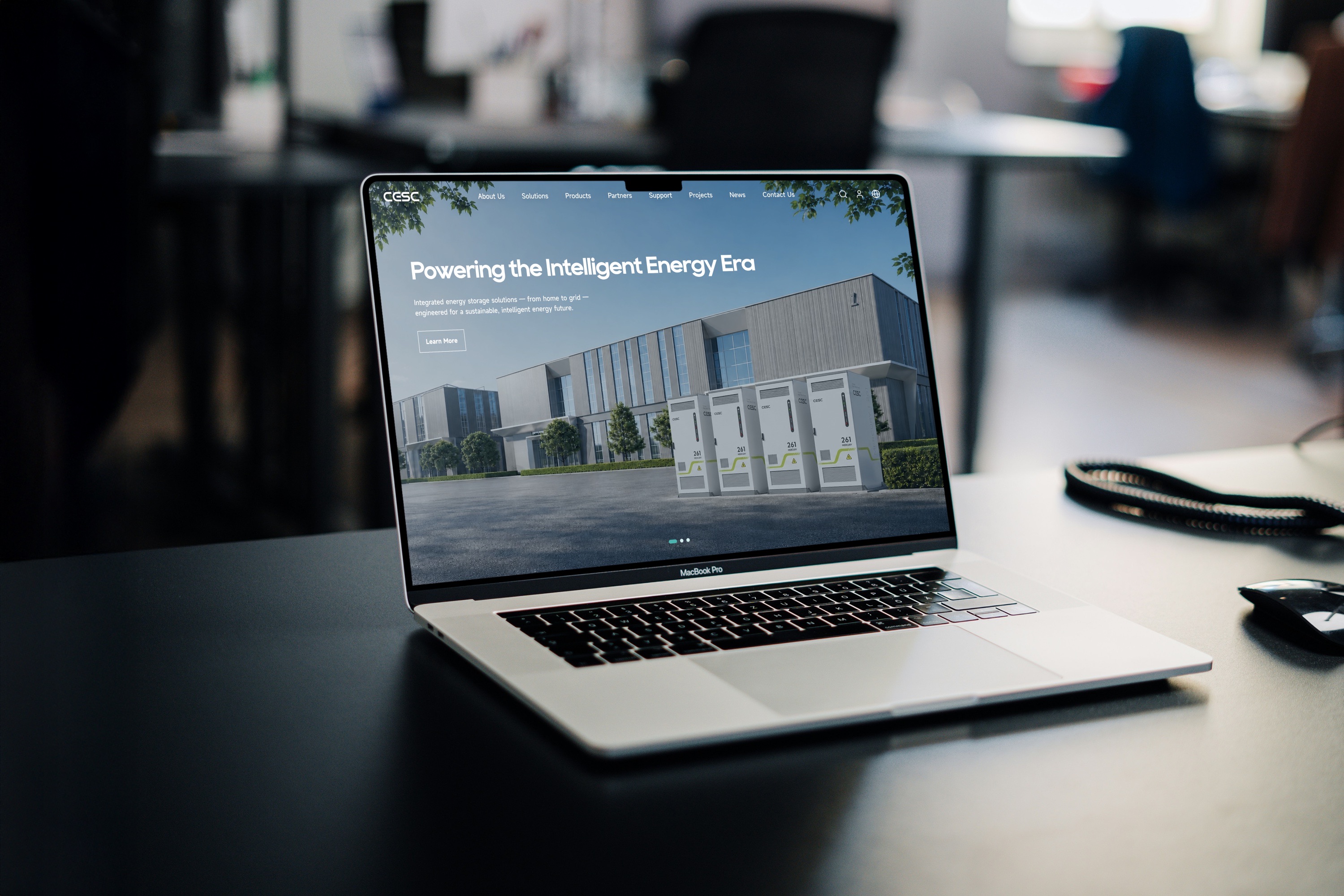 CESC energy storage website homepage