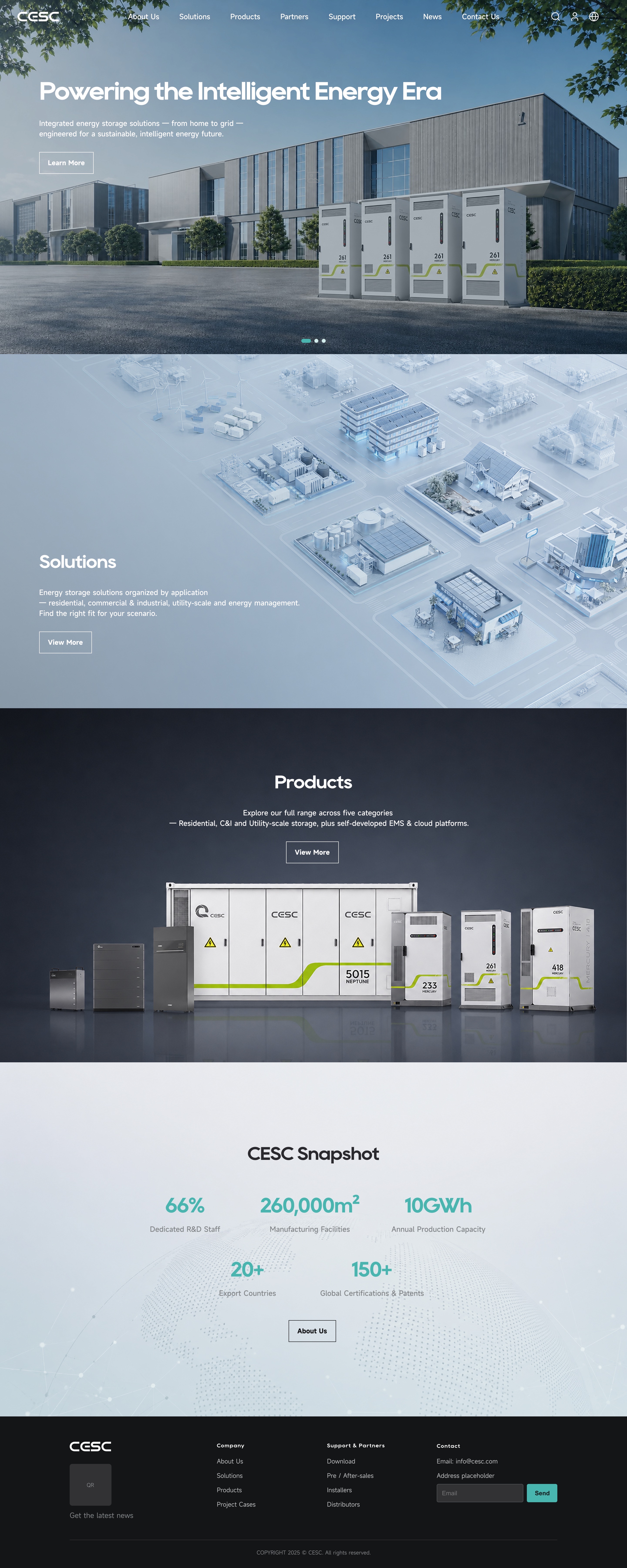 CESC Homepage design