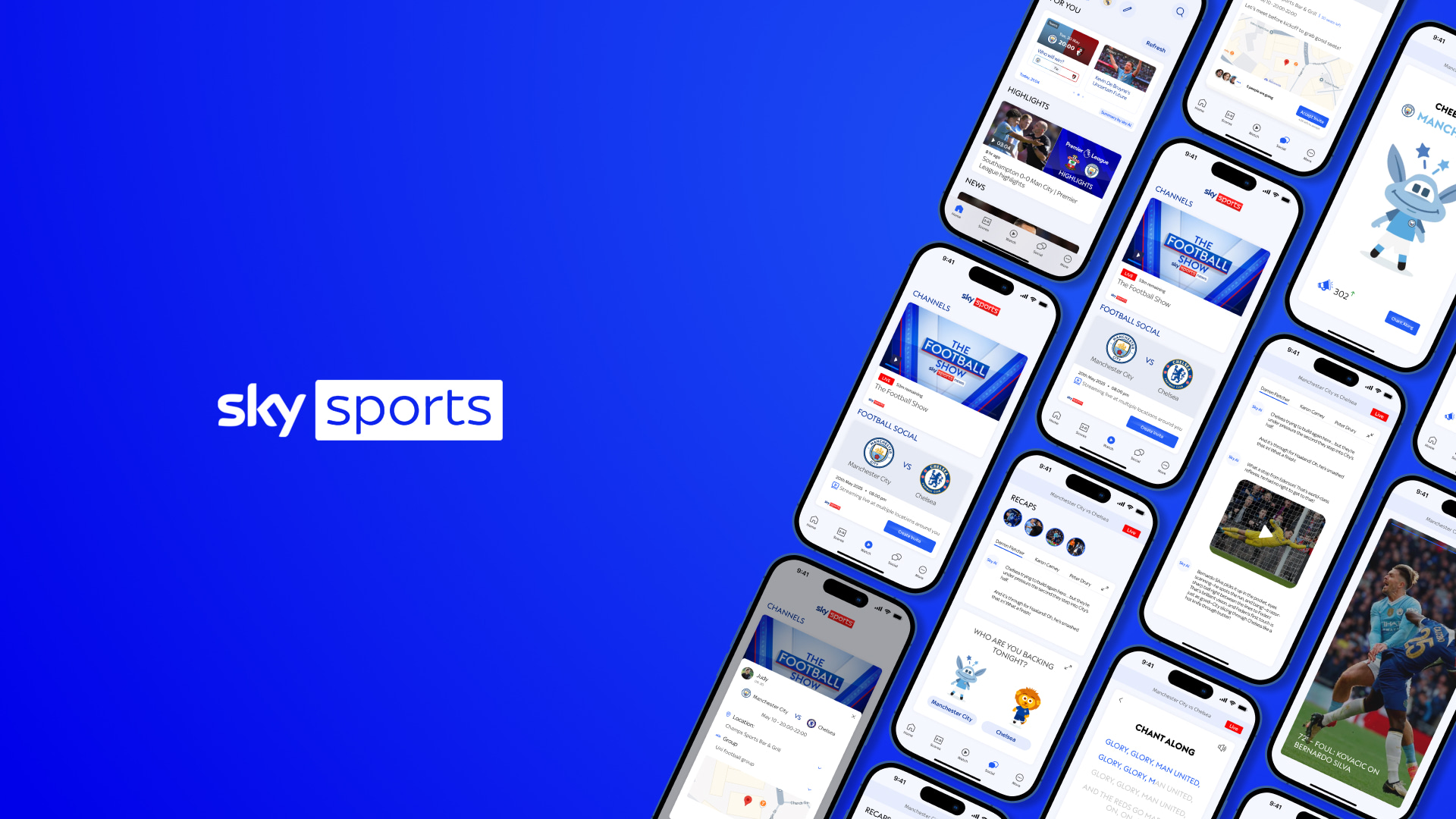 Sky Sports app concept screens